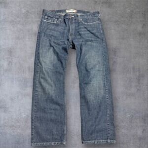 Levis 514 Jeans Mens 38x30 Slim Straight Blue‎ Denim Pants Medium 100% Cotton